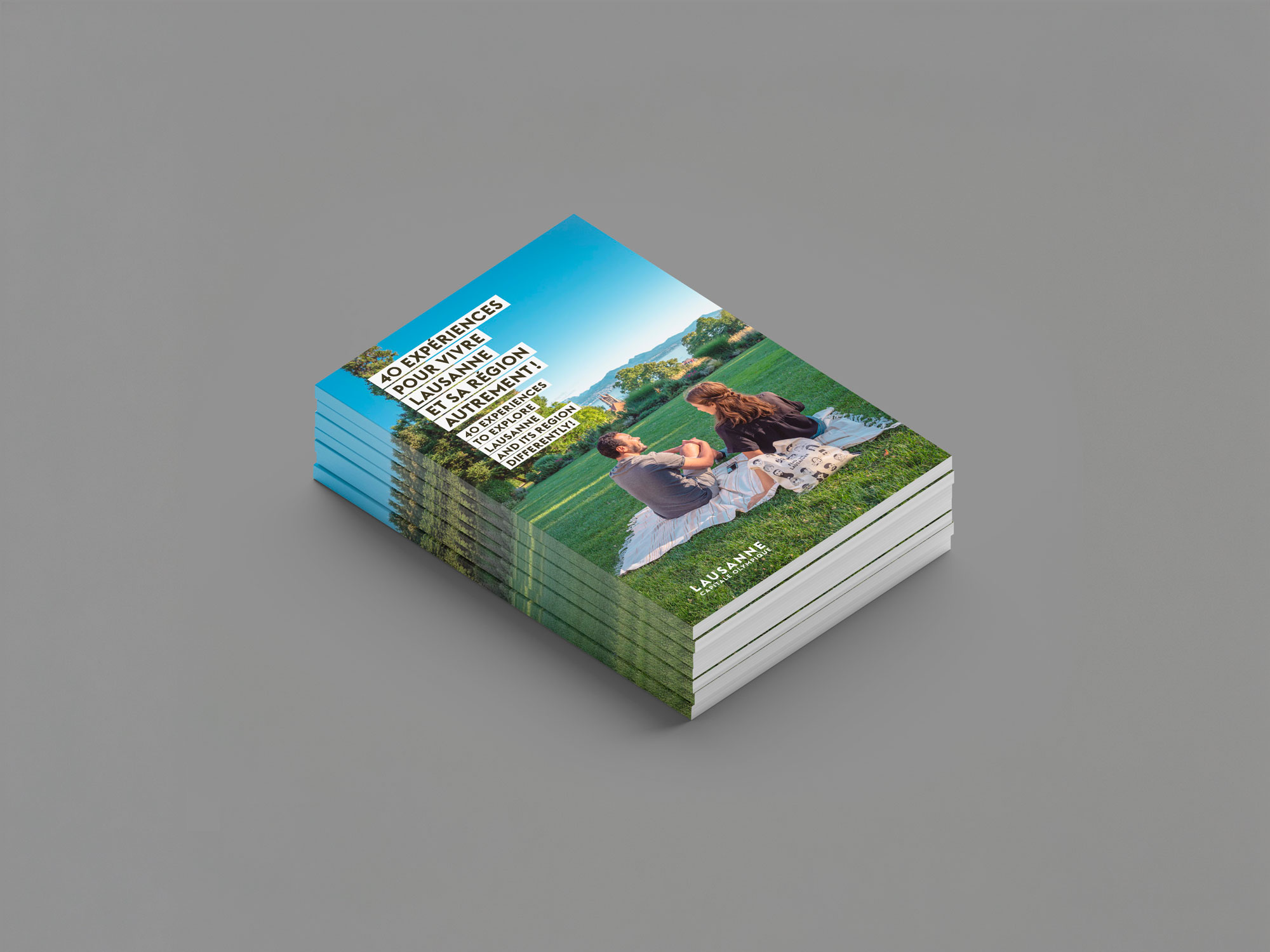 Couverture du livret « 40 expériences pour vivre Lausanne et sa région autrement ».